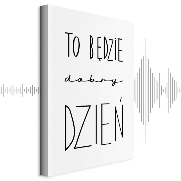 Obraz - Sztuka słów (1-częściowy) - inspirujący czarny napis na białym tle