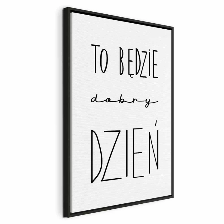 Obraz - Sztuka słów (1-częściowy) - inspirujący czarny napis na białym tle
