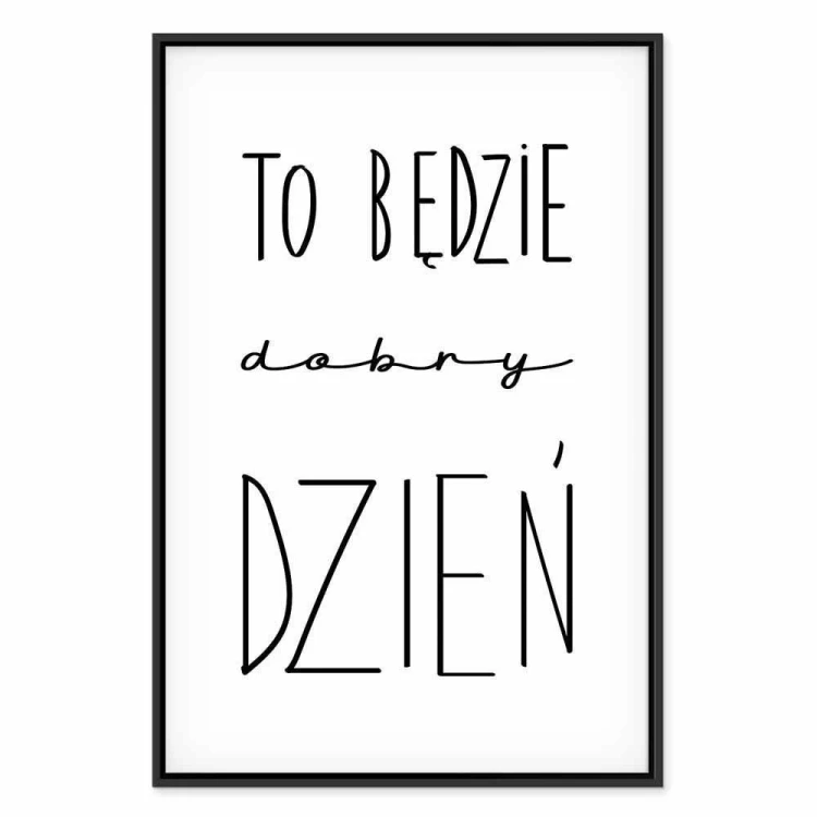 Obraz - Sztuka słów (1-częściowy) - inspirujący czarny napis na białym tle