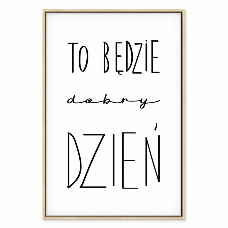 Obraz - Sztuka słów (1-częściowy) - inspirujący czarny napis na białym tle