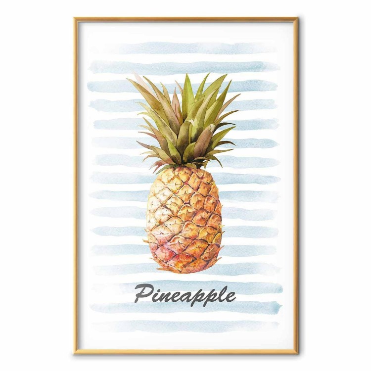 Plakat - Ananas i paski