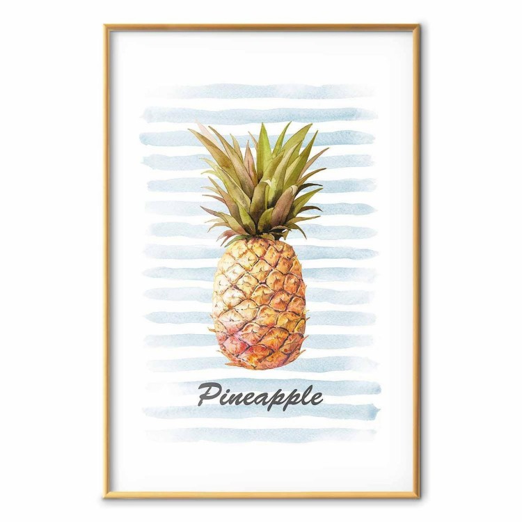 Plakat - Ananas i paski