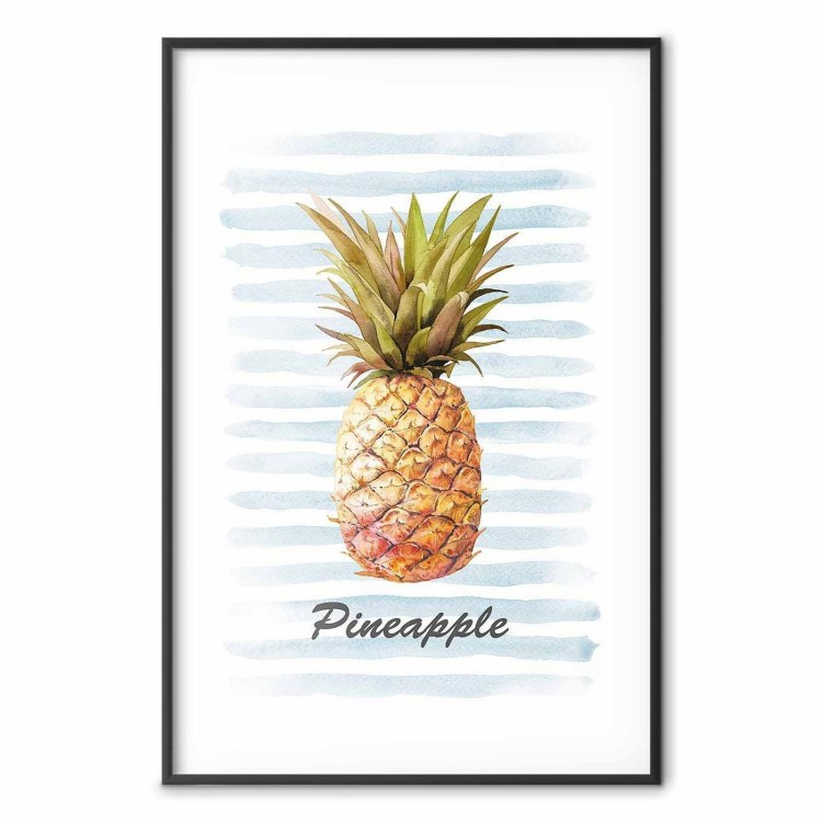 Plakat - Ananas i paski