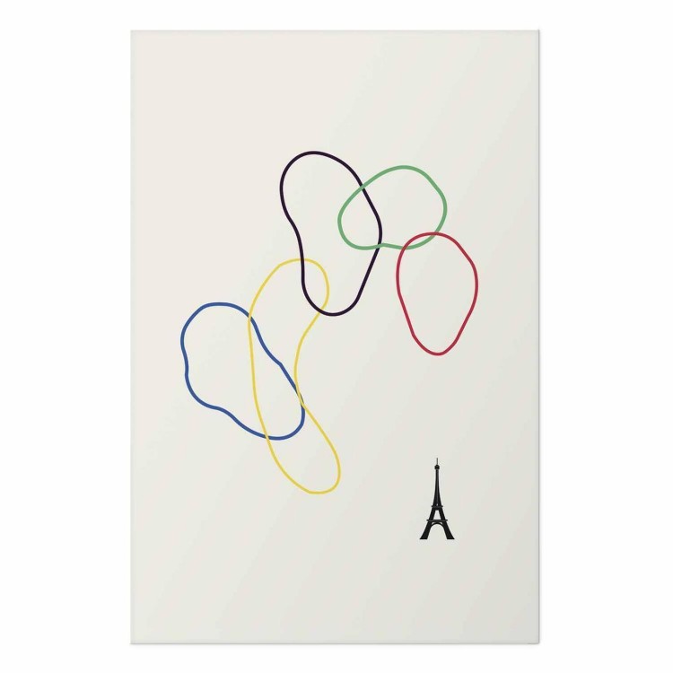 Plakat - Kolorowe koła- grafika cyfrowa - minimalizm