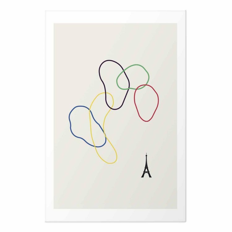 Plakat - Kolorowe koła- grafika cyfrowa - minimalizm