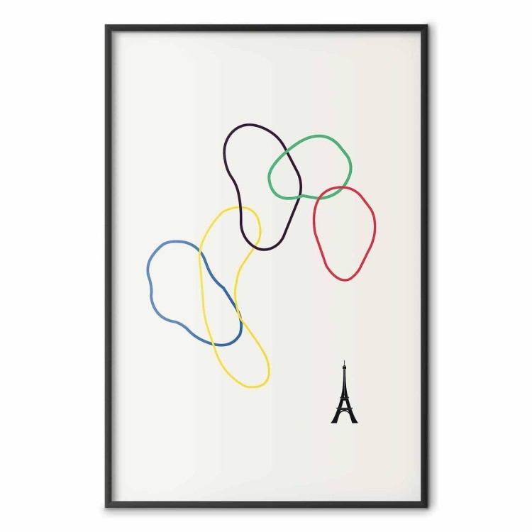 Plakat - Kolorowe koła- grafika cyfrowa - minimalizm
