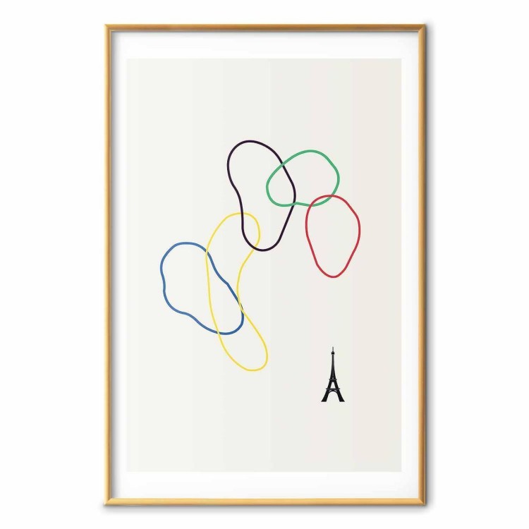 Plakat - Kolorowe koła- grafika cyfrowa - minimalizm