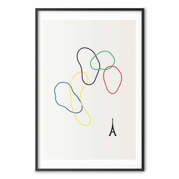 Plakat - Kolorowe koła- grafika cyfrowa - minimalizm