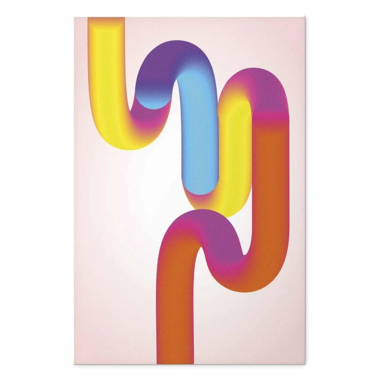 Plakat - Tęczowe Rurki - abstrakcyjna ilustracja z kolorowymi gradientami