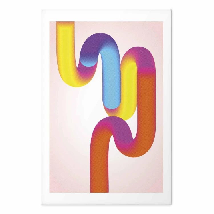 Plakat - Tęczowe Rurki - abstrakcyjna ilustracja z kolorowymi gradientami