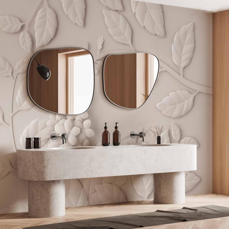 Fototapeta - Papierowe kwiaty (kremowy)