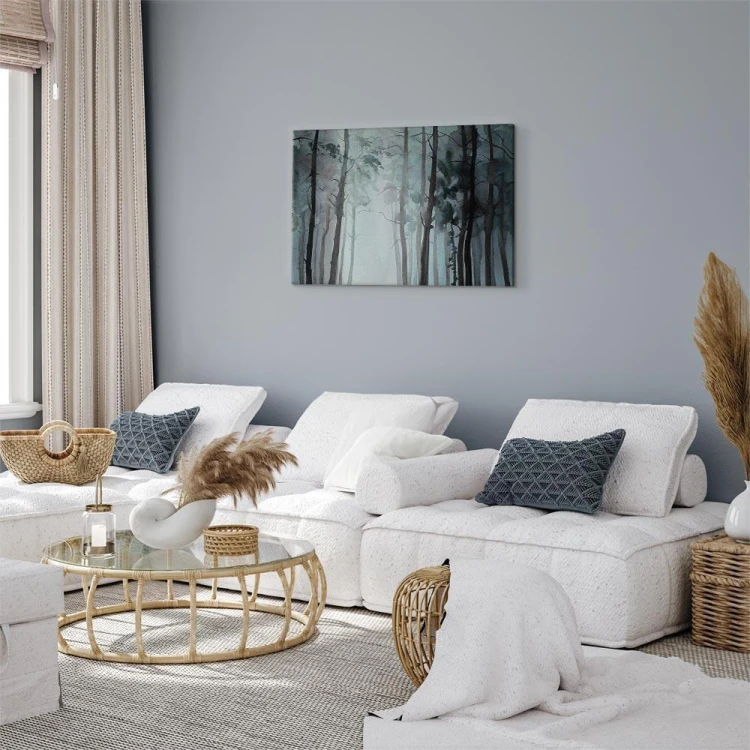 Obraz - Zamglony las (1-częściowy) szeroki