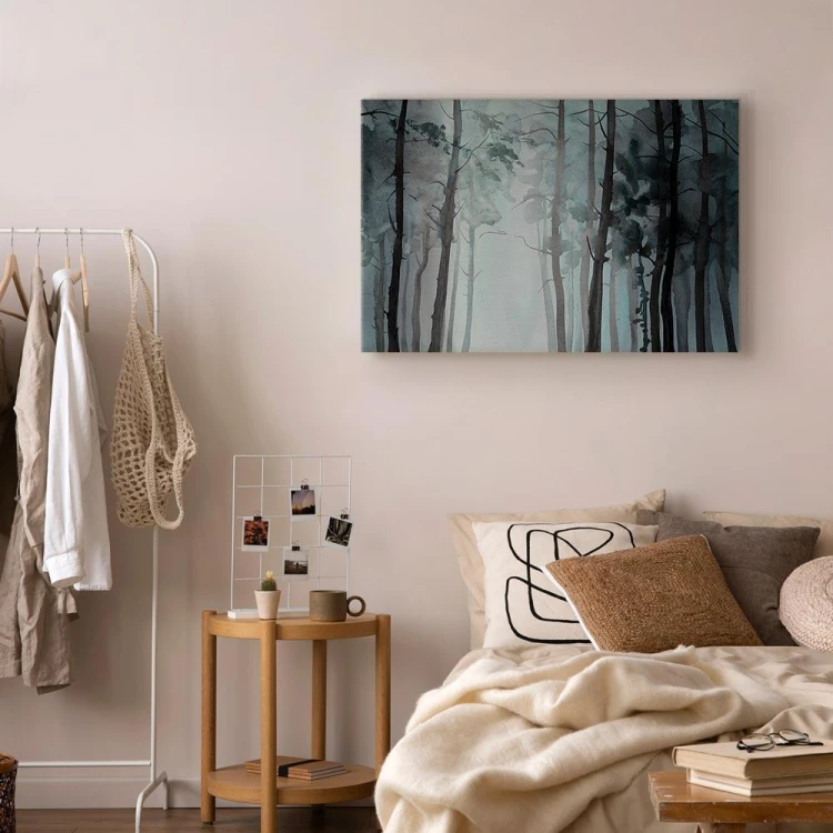Obraz - Zamglony las (1-częściowy) szeroki