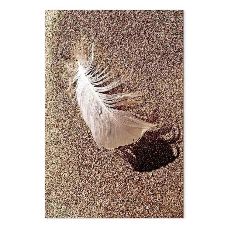 Obraz - Pióro na piasku (1-częściowy) pionowy