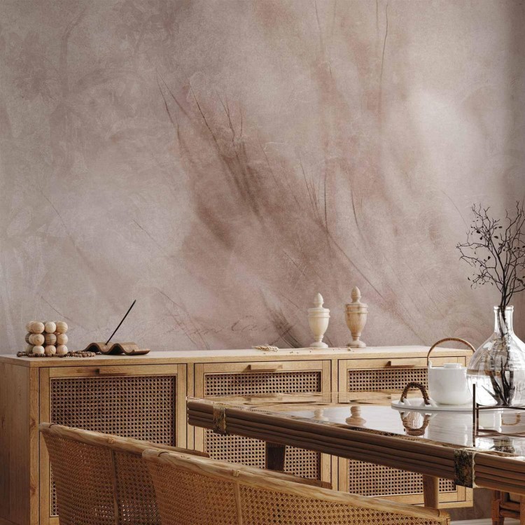 Fototapeta - Abstrakcja scandi boho - delikatna kompozycja z napisami i kwiatami