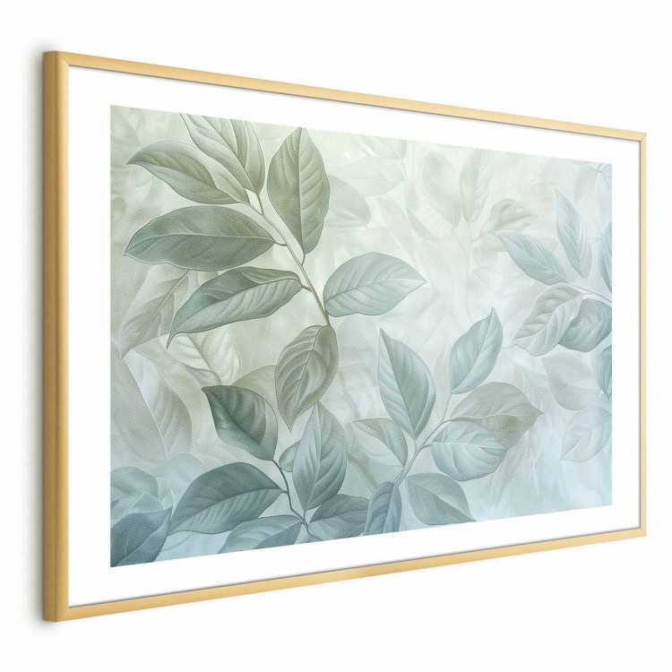 Plakat - Miętowe liście duży botaniczny motyw