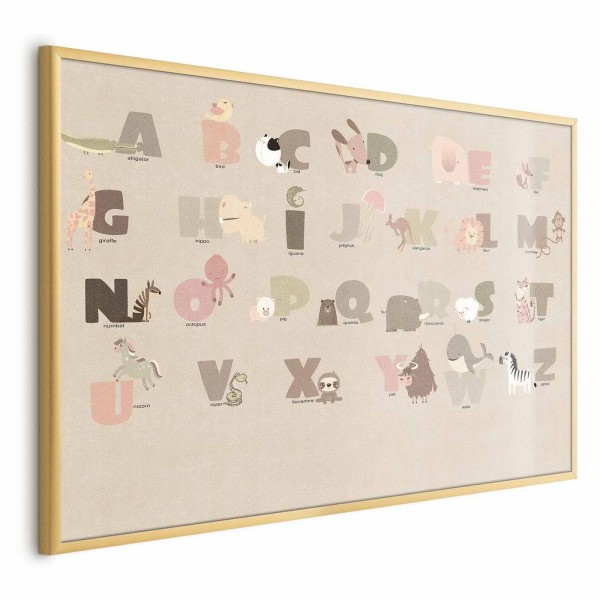 Plakat - Beżowe abecadło