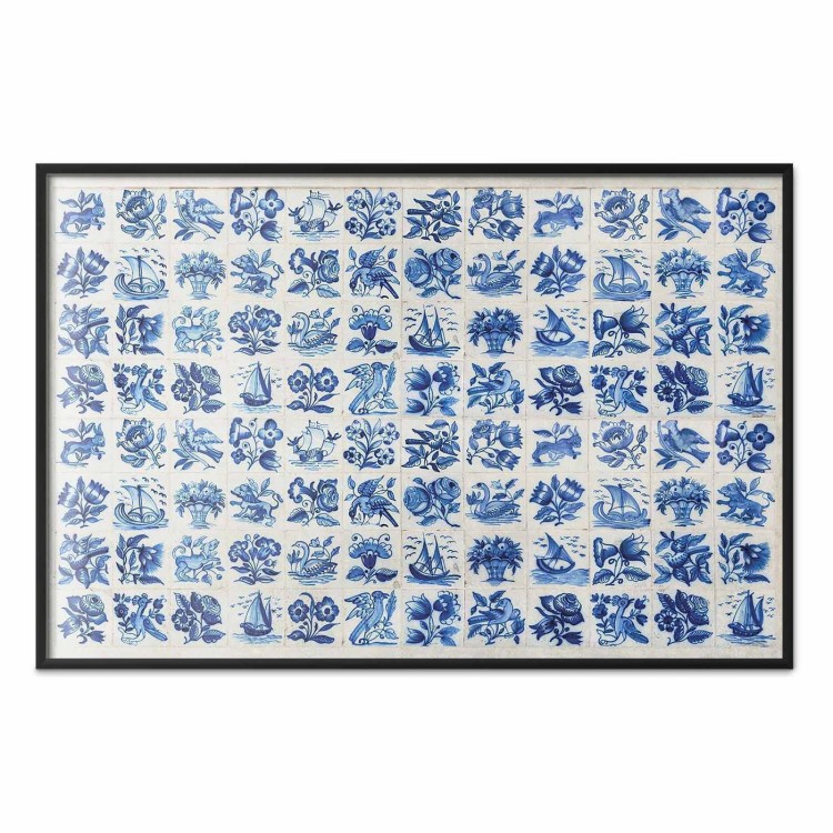 Plakat - Płytki azulejos - tradycyjne ceramiczne portugalskie kafle