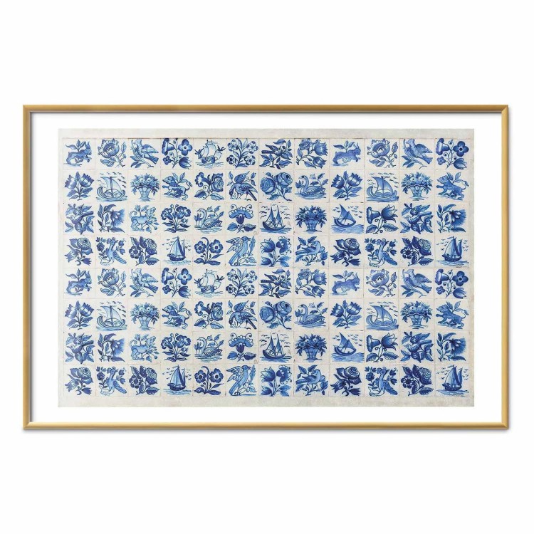 Plakat - Płytki azulejos - tradycyjne ceramiczne portugalskie kafle