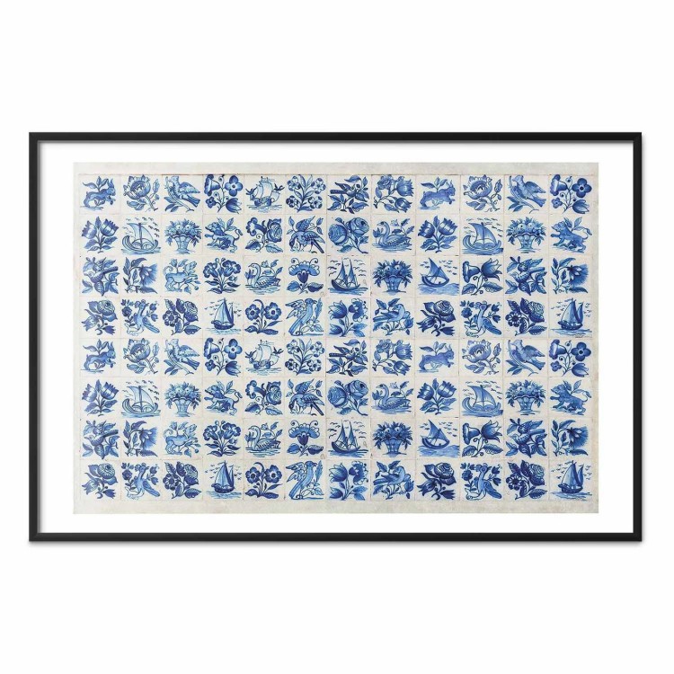 Plakat - Płytki azulejos - tradycyjne ceramiczne portugalskie kafle