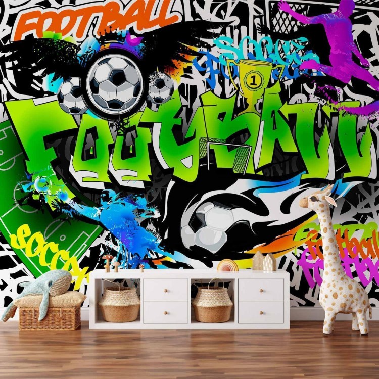 Fototapeta - Piłkarskie graffiti