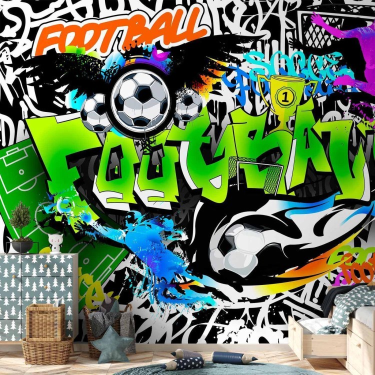 Fototapeta - Piłkarskie graffiti