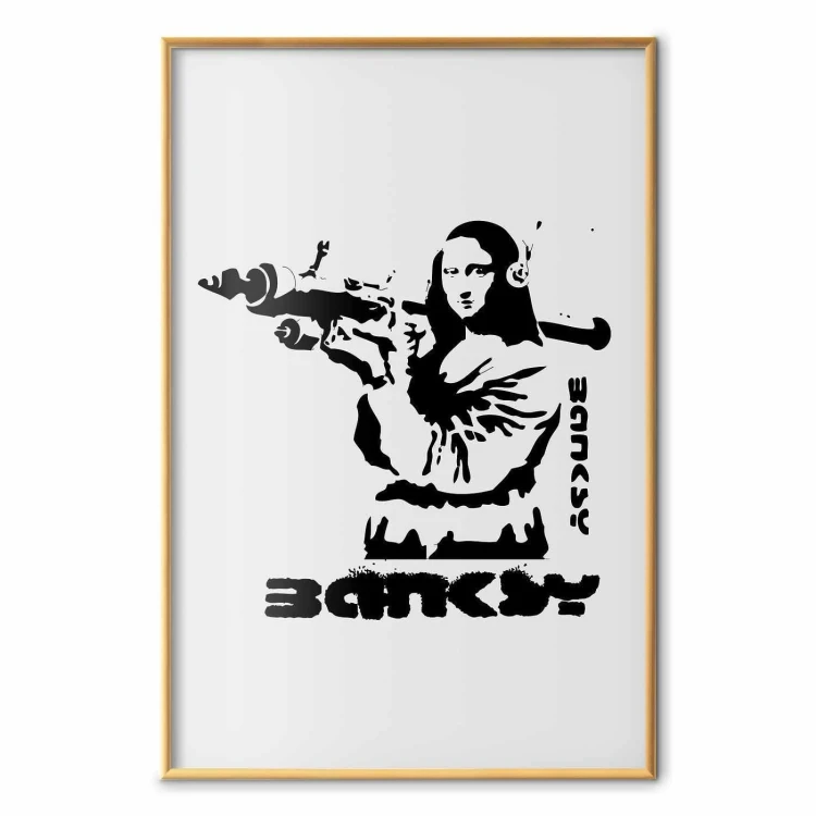Plakat - Mona Lisa z bazuką