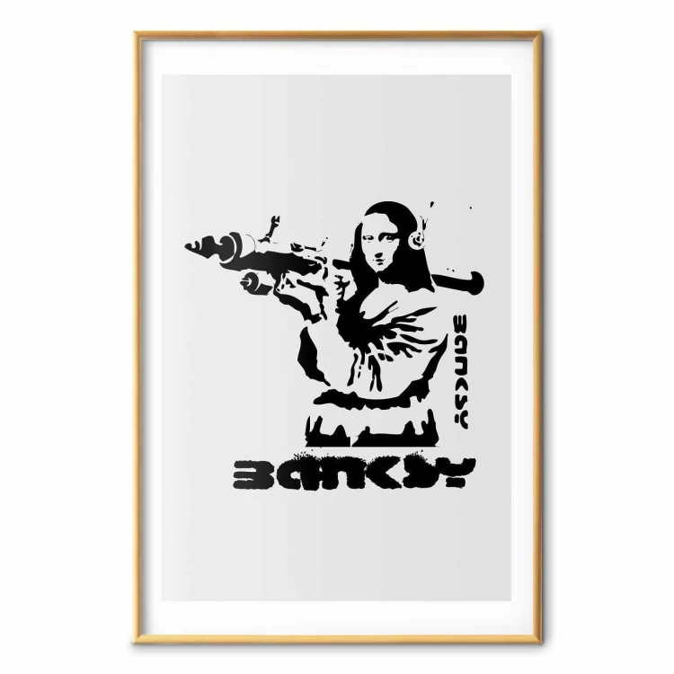 Plakat - Mona Lisa z bazuką