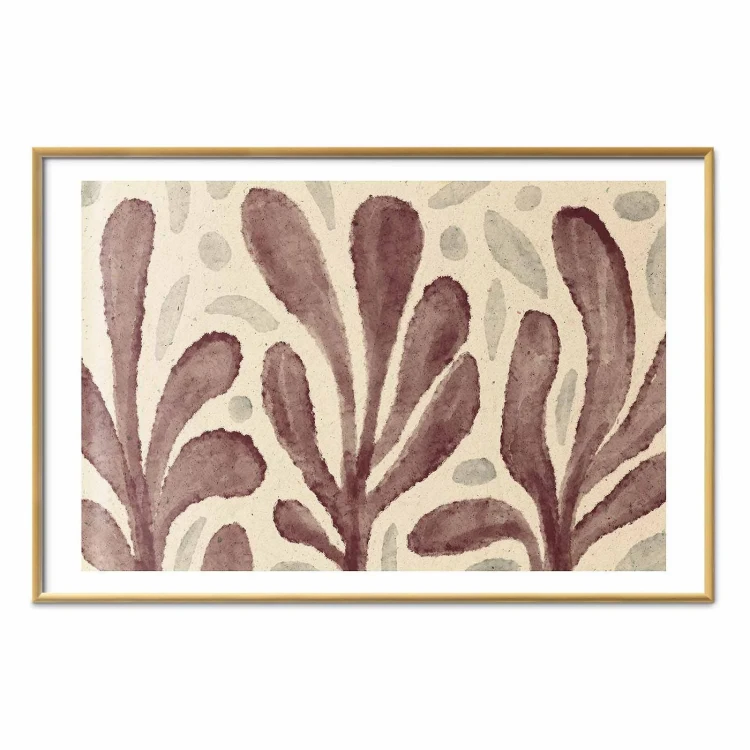 Plakat - Liście i plamy - duże rozedrgane kształty inspirowane Matisse