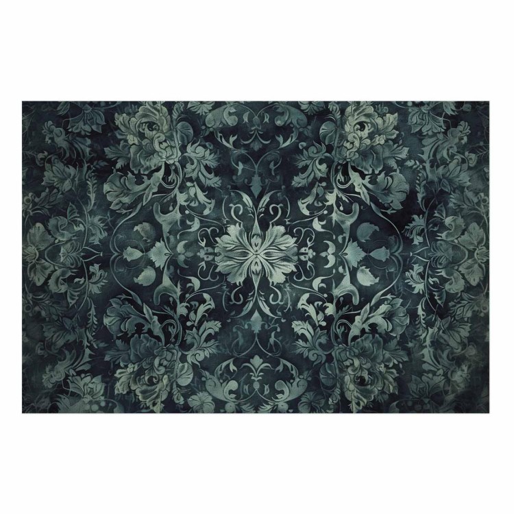 Plakat - Ornamenty dywanowe w szmaragdowych odcieniach