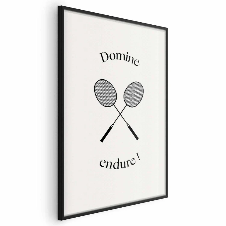 Plakat - Letnie igrzyska - rakiety do badmintona na białym tle