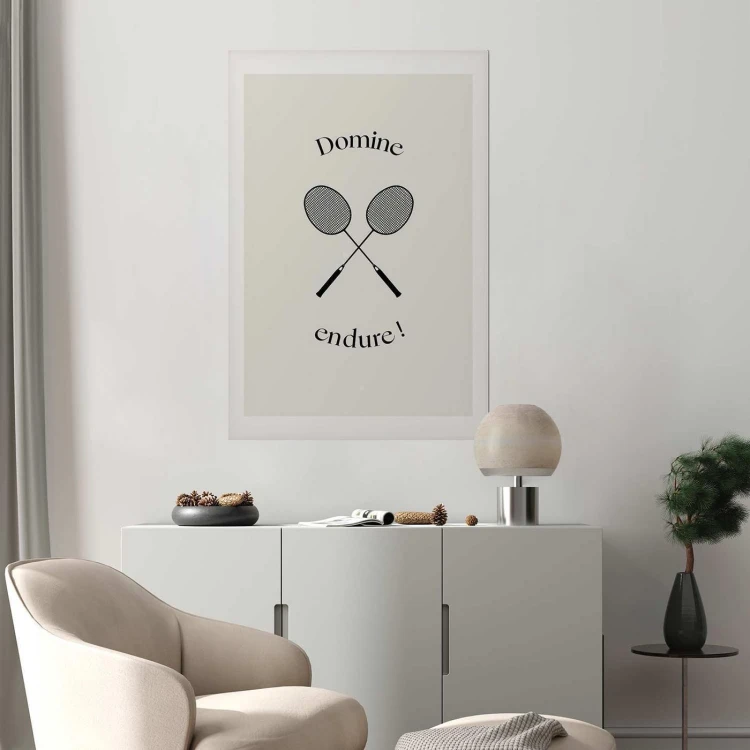 Plakat - Letnie igrzyska - rakiety do badmintona na białym tle