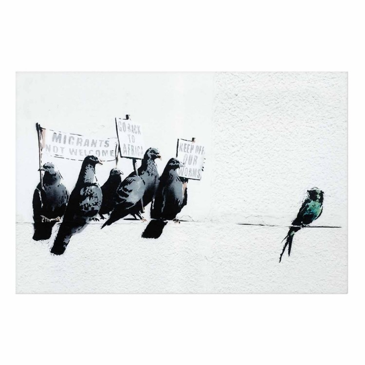 Plakat - Ksenofobiczne gołębie
