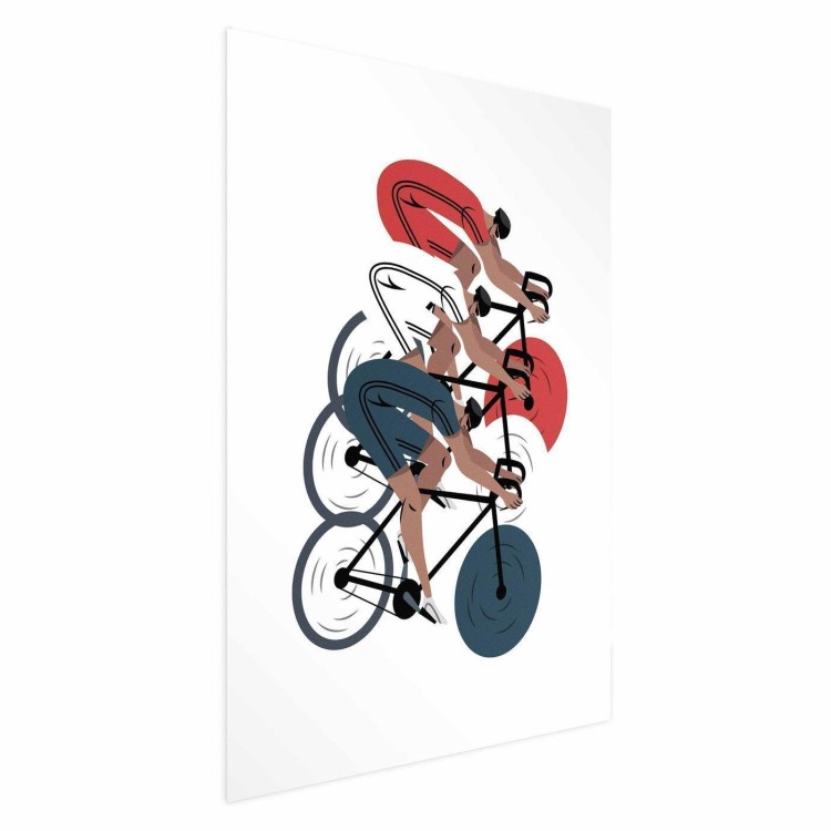 Plakat - Olimpiada - wyścig kolarski