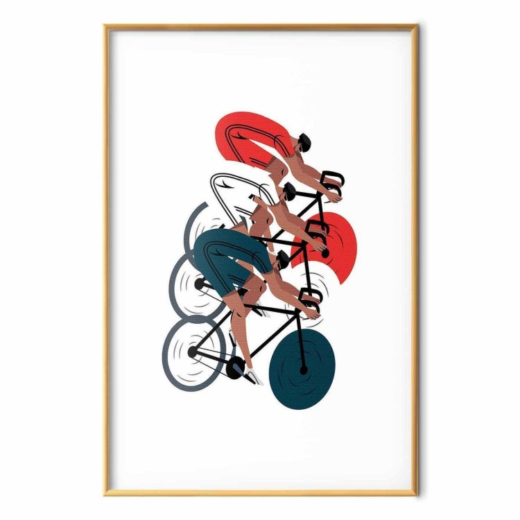 Plakat - Olimpiada - wyścig kolarski