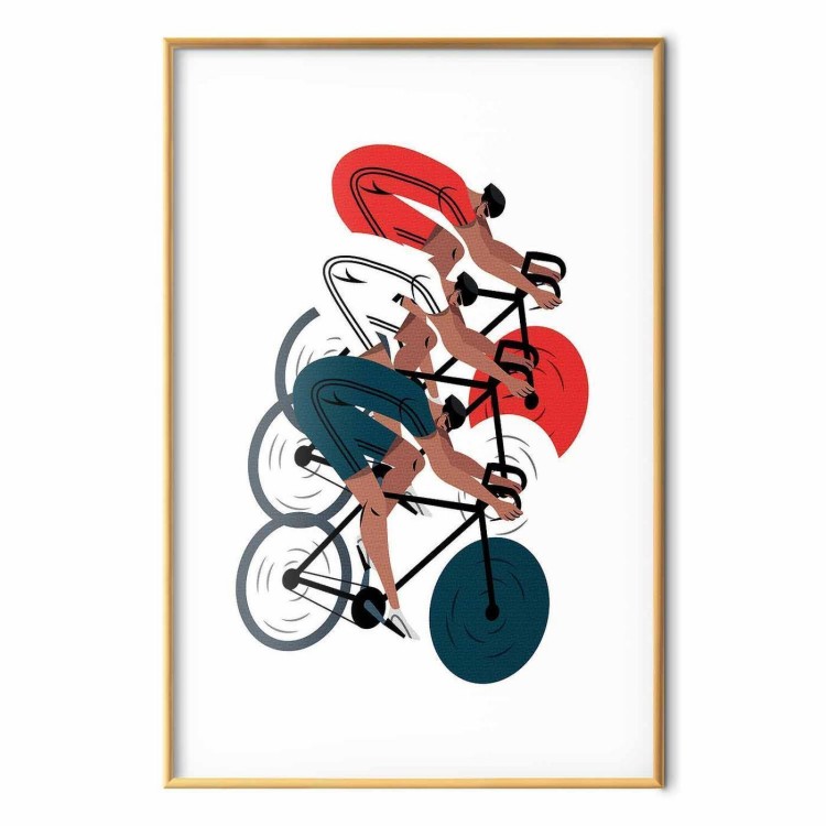 Plakat - Olimpiada - wyścig kolarski