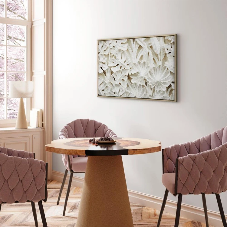 Obraz - Ceramiczne liście (1-częściowy) szeroki
