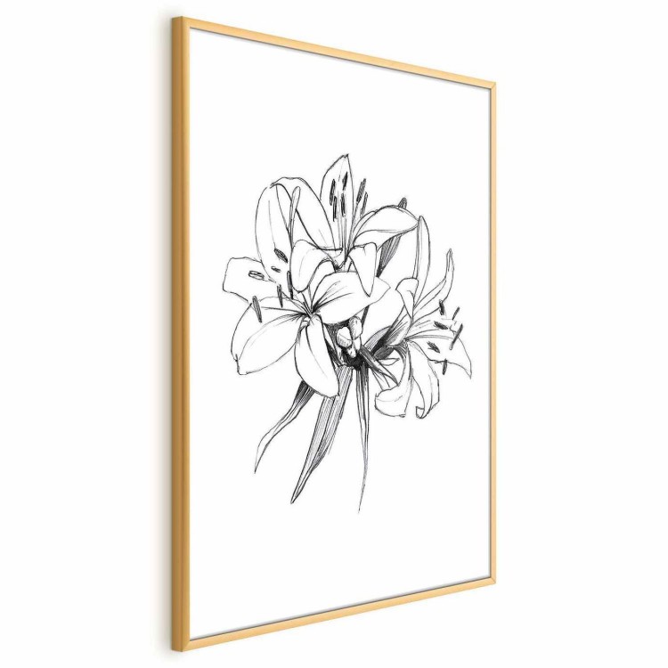 Plakat - Rysowane kwiaty