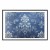 Plakat - Retro ornament w przetartych błękitach