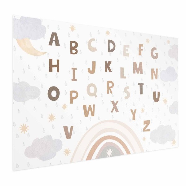 Plakat - Literki w stonowanych barwach