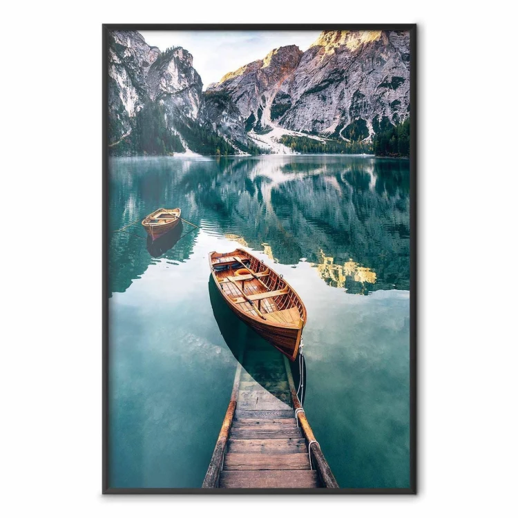 Plakat - Łodzie w Dolomitach