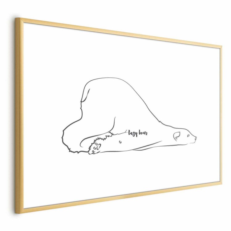 Plakat - Leniwy niedźwiedź