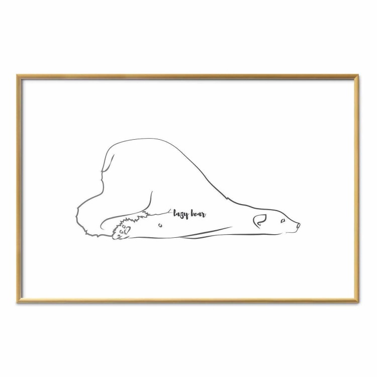 Plakat - Leniwy niedźwiedź