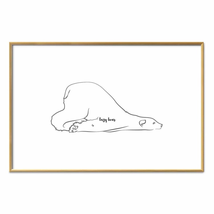Plakat - Leniwy niedźwiedź
