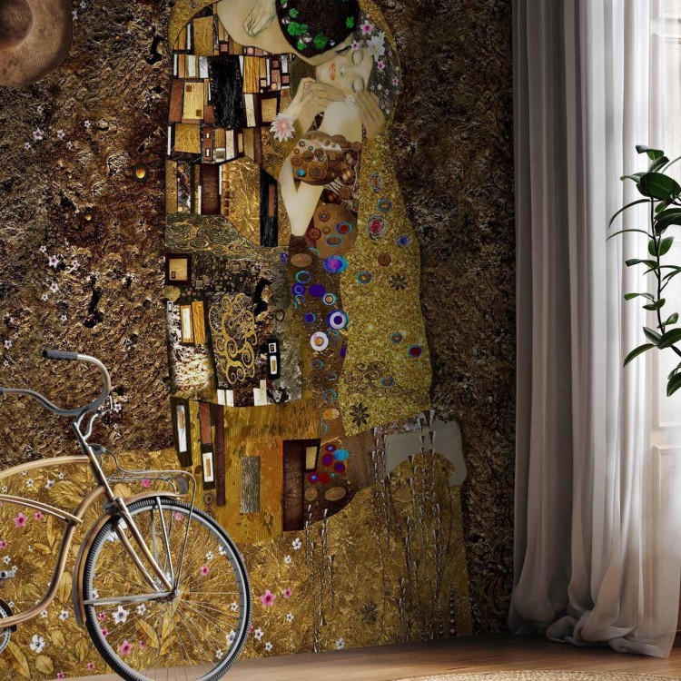 Fototapeta - Inspiracja Klimtem: Złoty pocałunek
