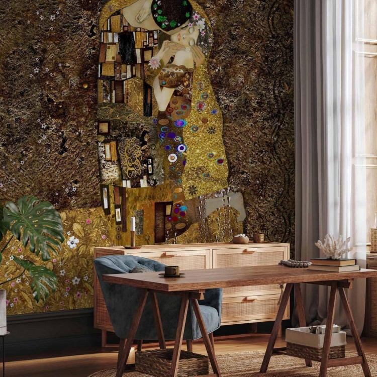 Fototapeta - Inspiracja Klimtem: Złoty pocałunek