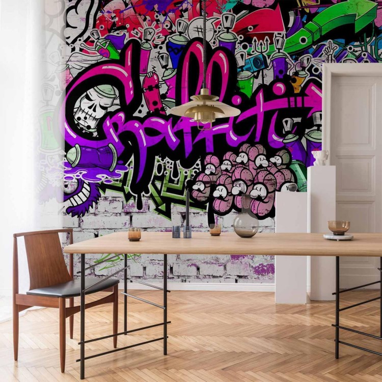 Fototapeta - Foletowe graffiti