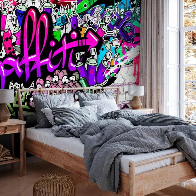 Fototapeta - Foletowe graffiti