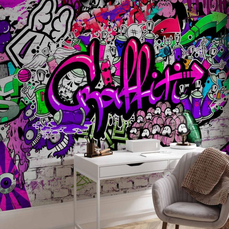 Fototapeta - Foletowe graffiti