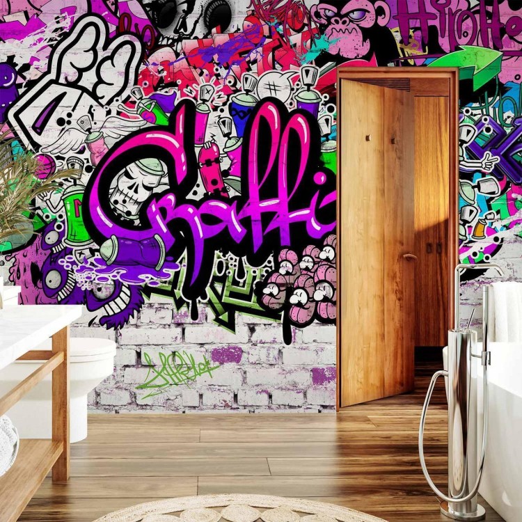 Fototapeta - Foletowe graffiti